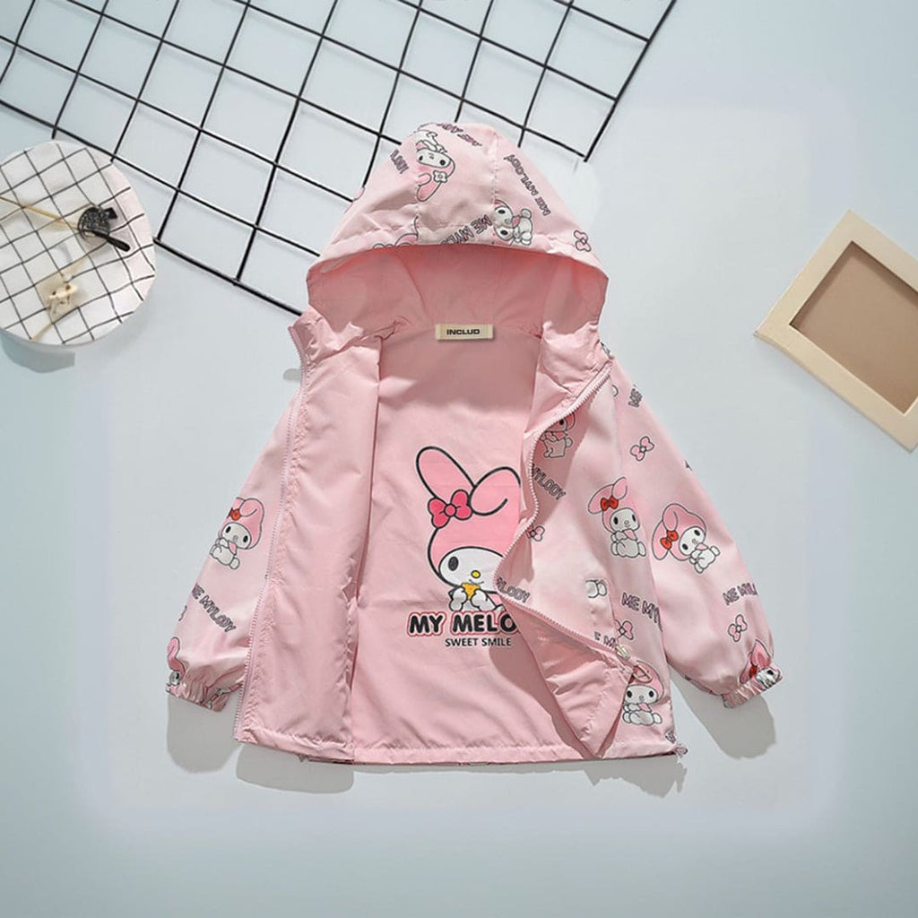 Girls Pink Printed Hooded Bomber Jacket Coats & Jackets Pink 3-4 Y