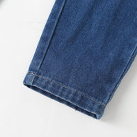 Girls Dark Blue Light Shade Denim Jeans   
