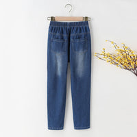 Girls Dark Blue Light Shade Denim Jeans   