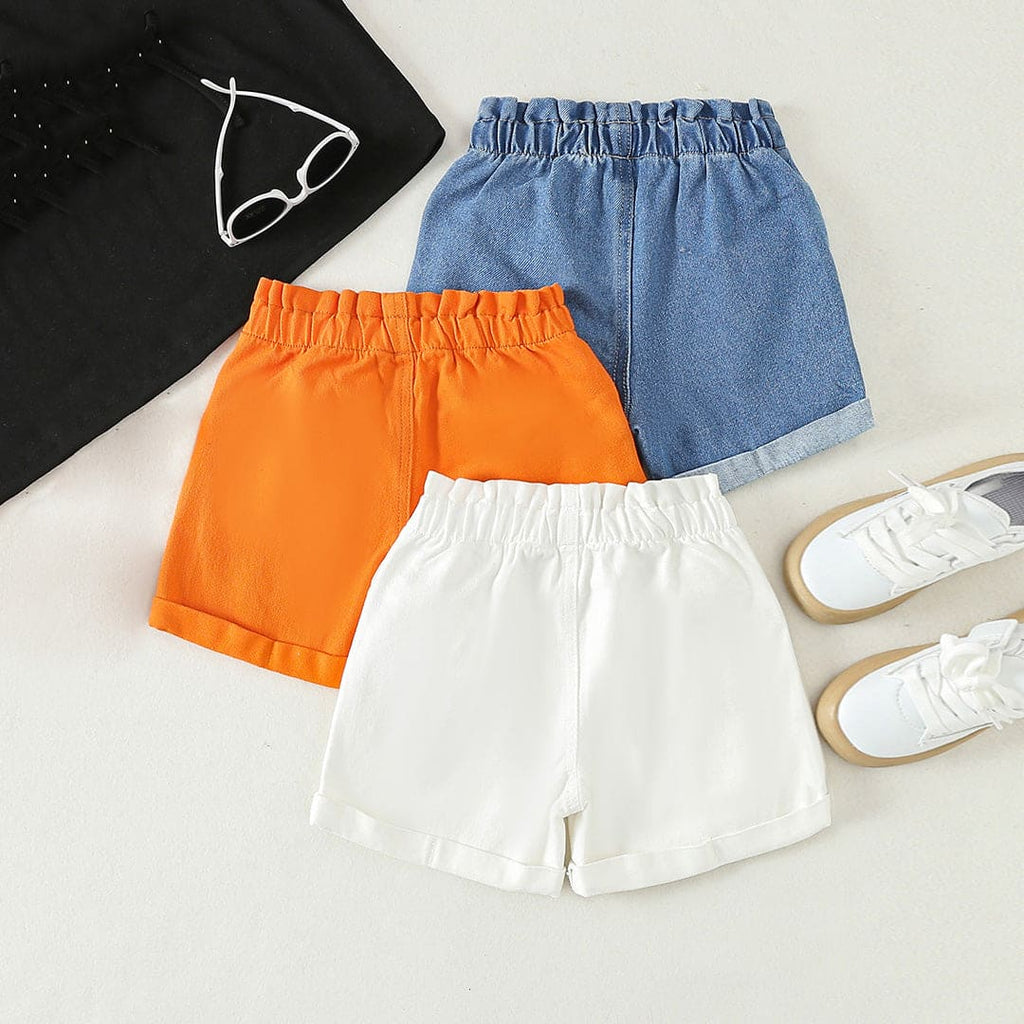 Boys Multicolor Denim Shorts (Pack of 3) Shorts   