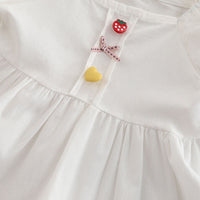 Girls White Puff Sleeves Top with Pants Set Sets