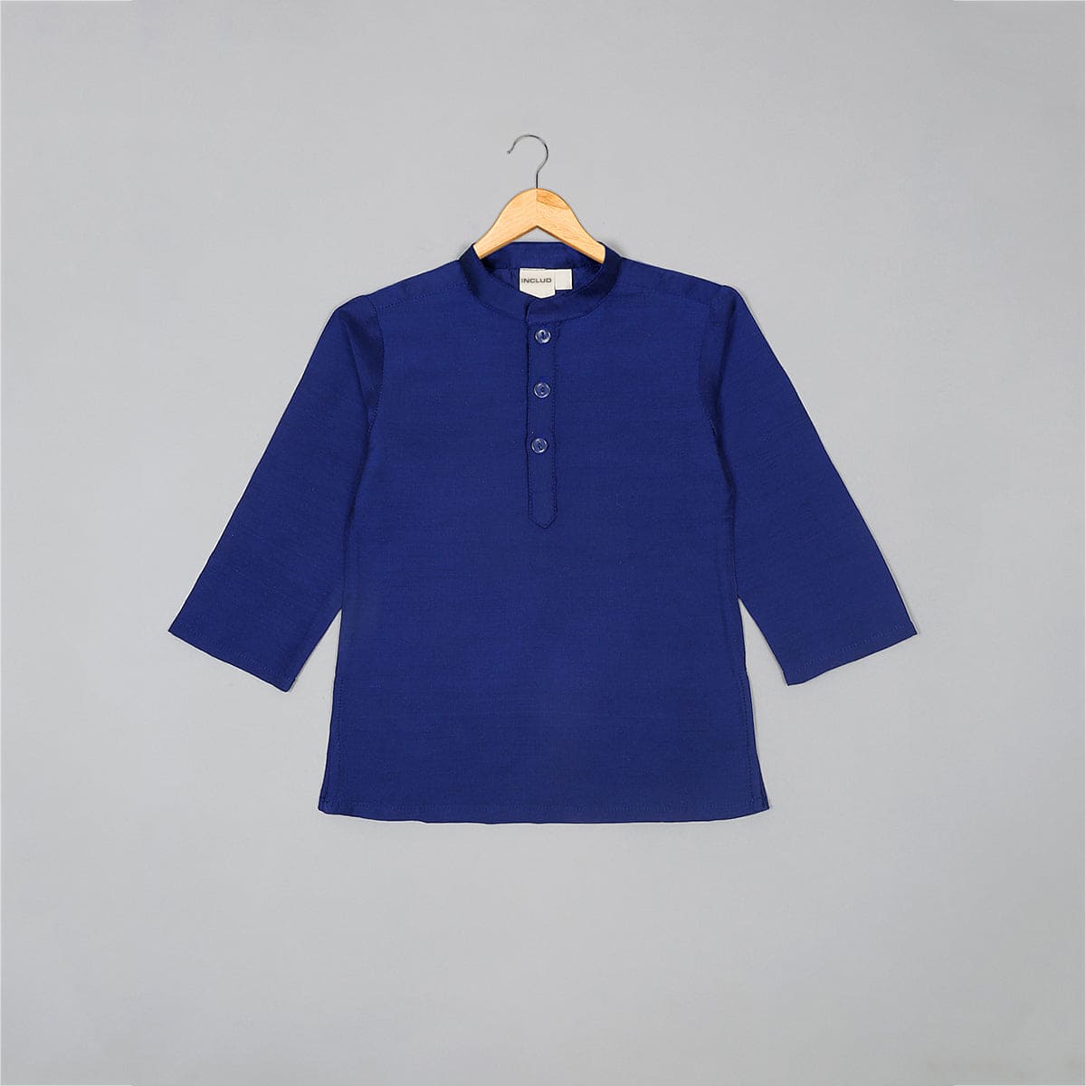 Boys Navy Kurta Pajama With Sleeveless Jacket Set Sets
