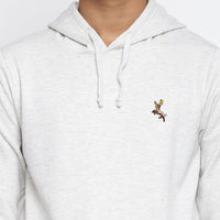 Boys Grey Full Sleeves Hooded Sweatshirt Sweatshirts & Hoodies