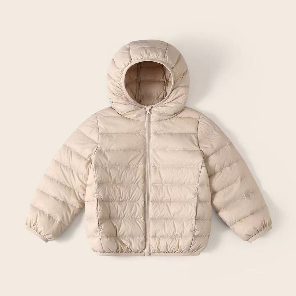 Boys Beige Hooded Puffer Jacket Coats & Jackets Beige 2-3 Y 