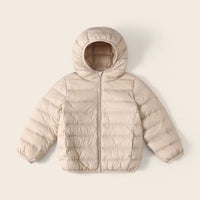 Boys Beige Hooded Puffer Jacket Coats & Jackets Beige 2-3 Y 