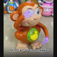 Kids Brown Musical Dancing Monkey Toy with Lights Trending Accessories
