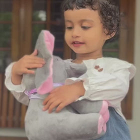 Baby Pink Peek-a-Boo Musical Elephant Plush Toy Trending Accessories