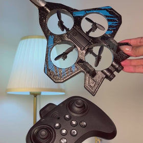 Remote Control Star Fighter Plane with Bright LED Lights Wireless Controller Stable Flying RC Toy for Kids Trending Accessories