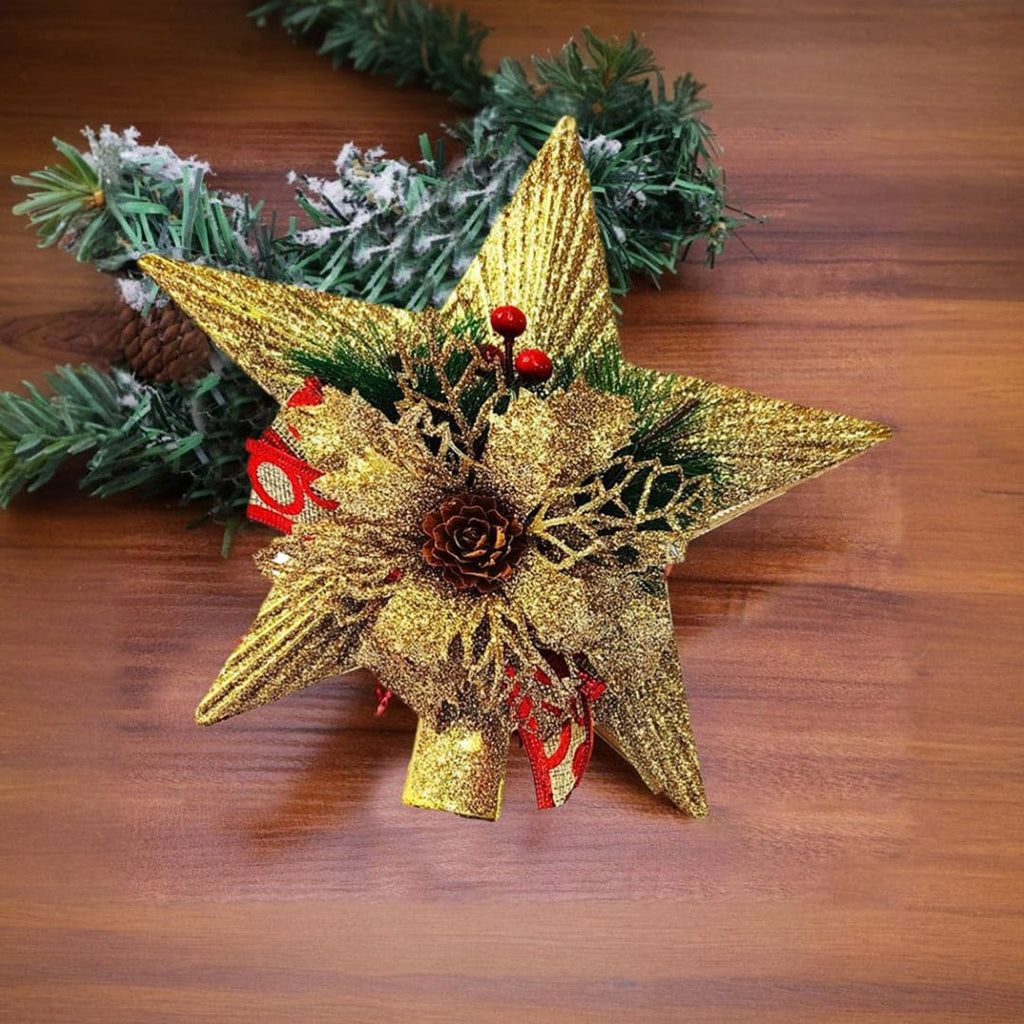 Glitter Star Ornament for Christmas Tree Accessories Multi Onesize