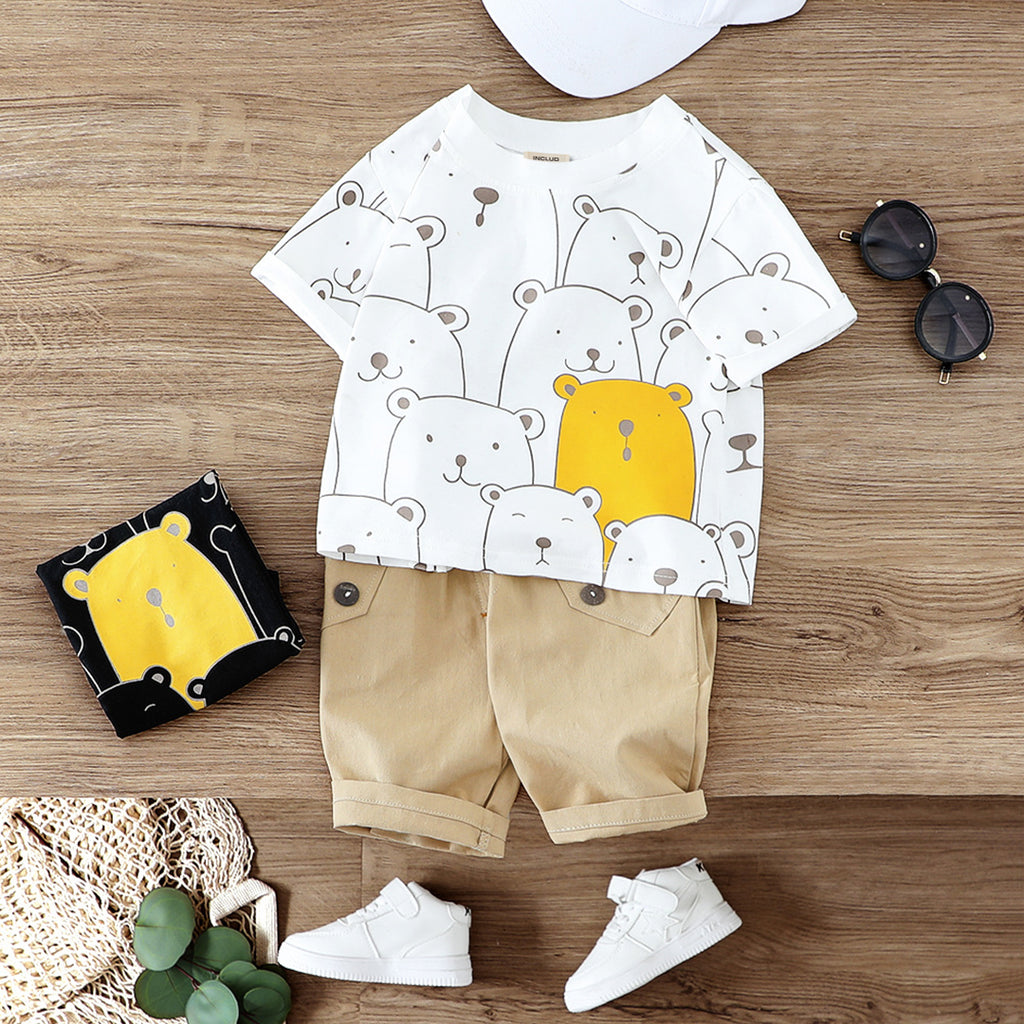 Boys Short Sleeve Top With Elasticated Pants