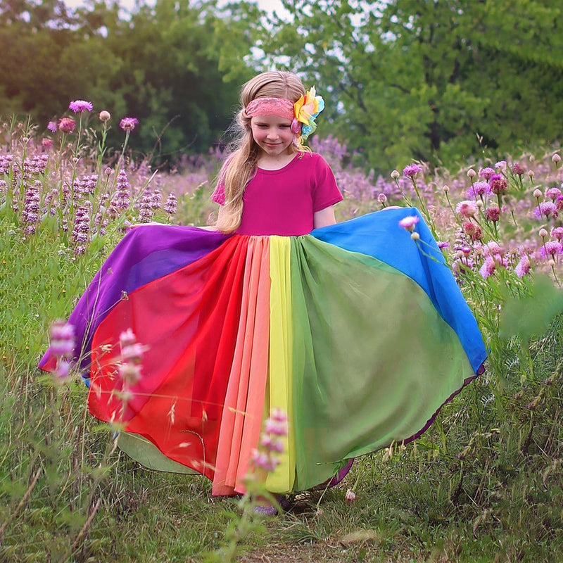 Girls Overlay Tulle Dress Casual Dresses   