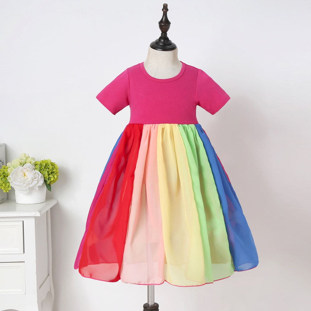 Girls Overlay Tulle Dress Casual Dresses   