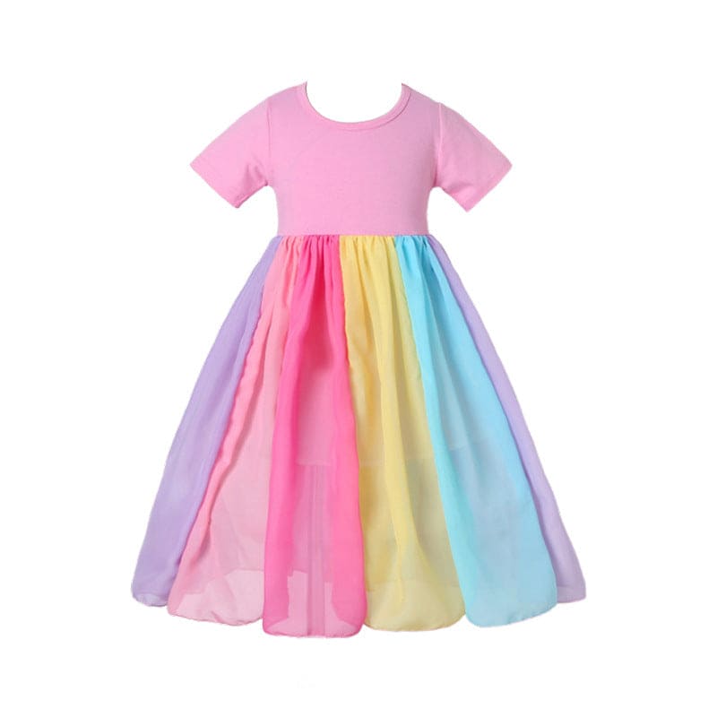 Girls Overlay Tulle Dress Casual Dresses   
