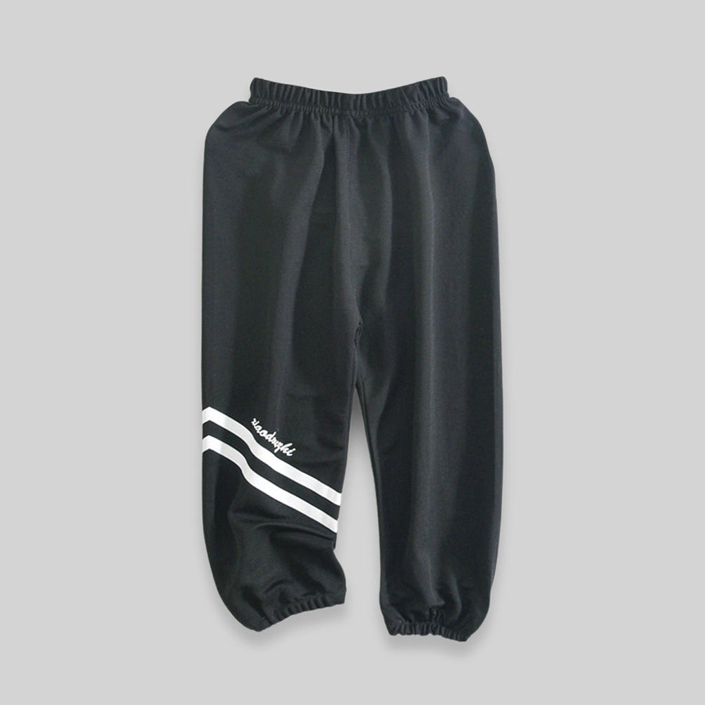 Boys Diagonal Striped Joggers Joggers Black 2-3 Y 