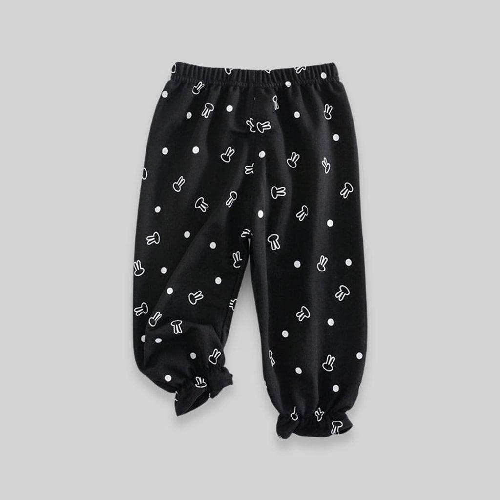 Girls Printed Joggers Joggers Black 1-2 Y 