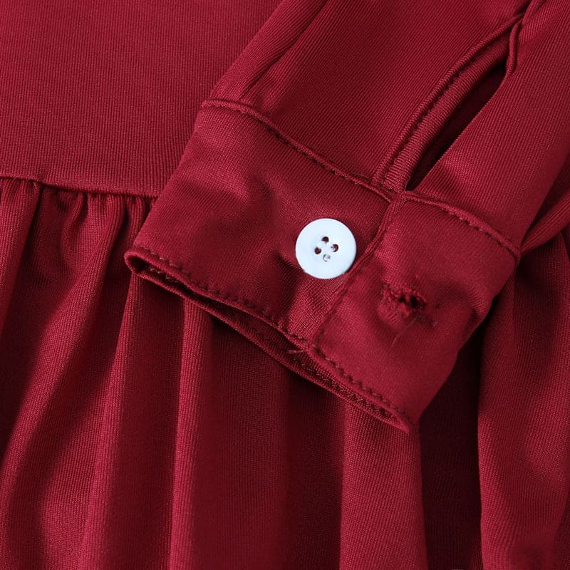 Girls Long Sleeve Contrast Bottom Dress With Head Scarf Casual Dresses   