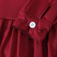 Girls Long Sleeve Contrast Bottom Dress With Head Scarf Casual Dresses   