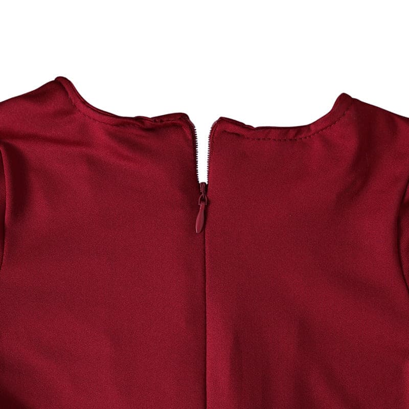 Girls Long Sleeve Contrast Bottom Dress With Head Scarf Casual Dresses   