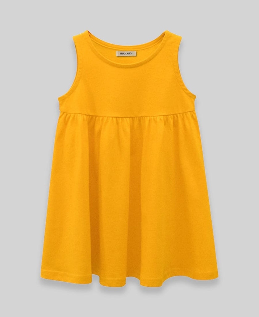 Girls Solid Sleeveless Knitted Dress Casual Dresses Style 4 1-2 Y 