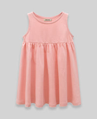 Girls Solid Sleeveless Knitted Dress Casual Dresses Style 2 1-2 Y 
