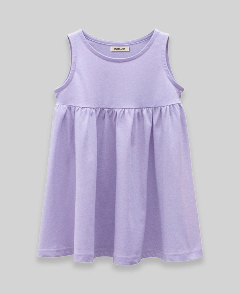 Girls Solid Sleeveless Knitted Dress Casual Dresses Style 6 1-2 Y 