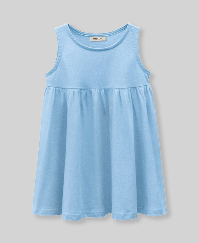 Girls Solid Sleeveless Knitted Dress Casual Dresses Style 5 1-2 Y 