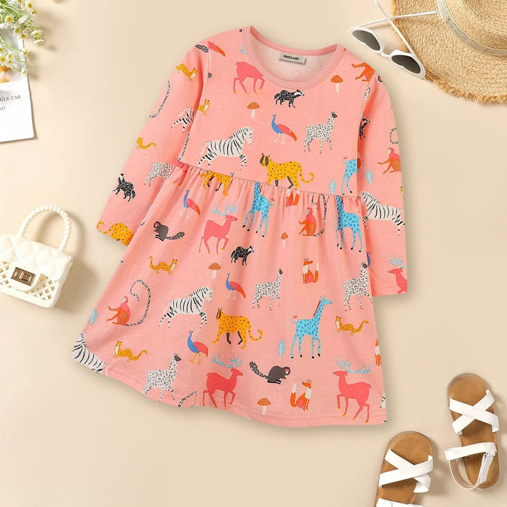 Girls Animal Print Dress