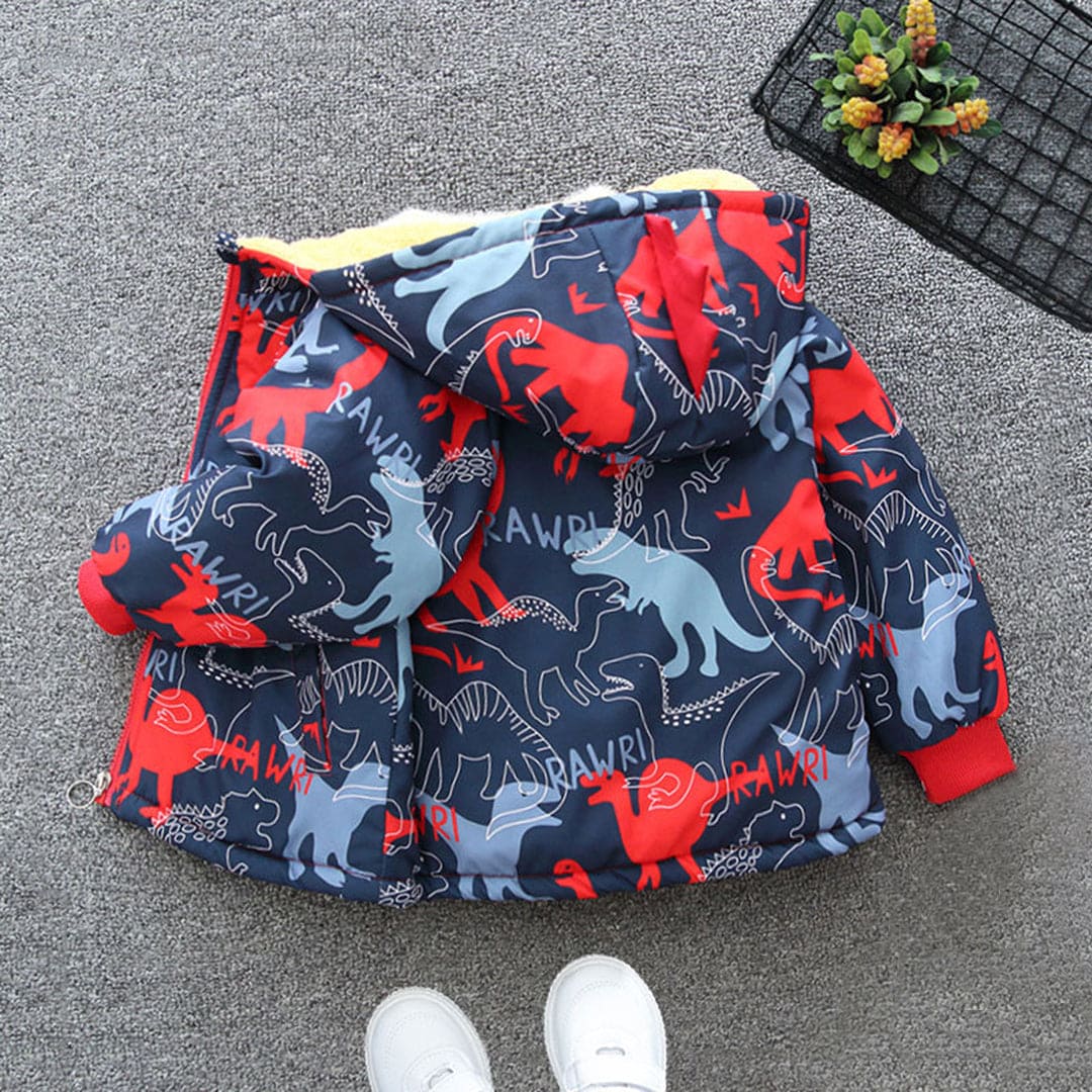 Boys Printed Full Sleeves Fleece Jacket Coats & Jackets   