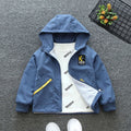 Boys Printed Hooded Windcheater Jacket Coats & Jackets Blue 1-2 Y