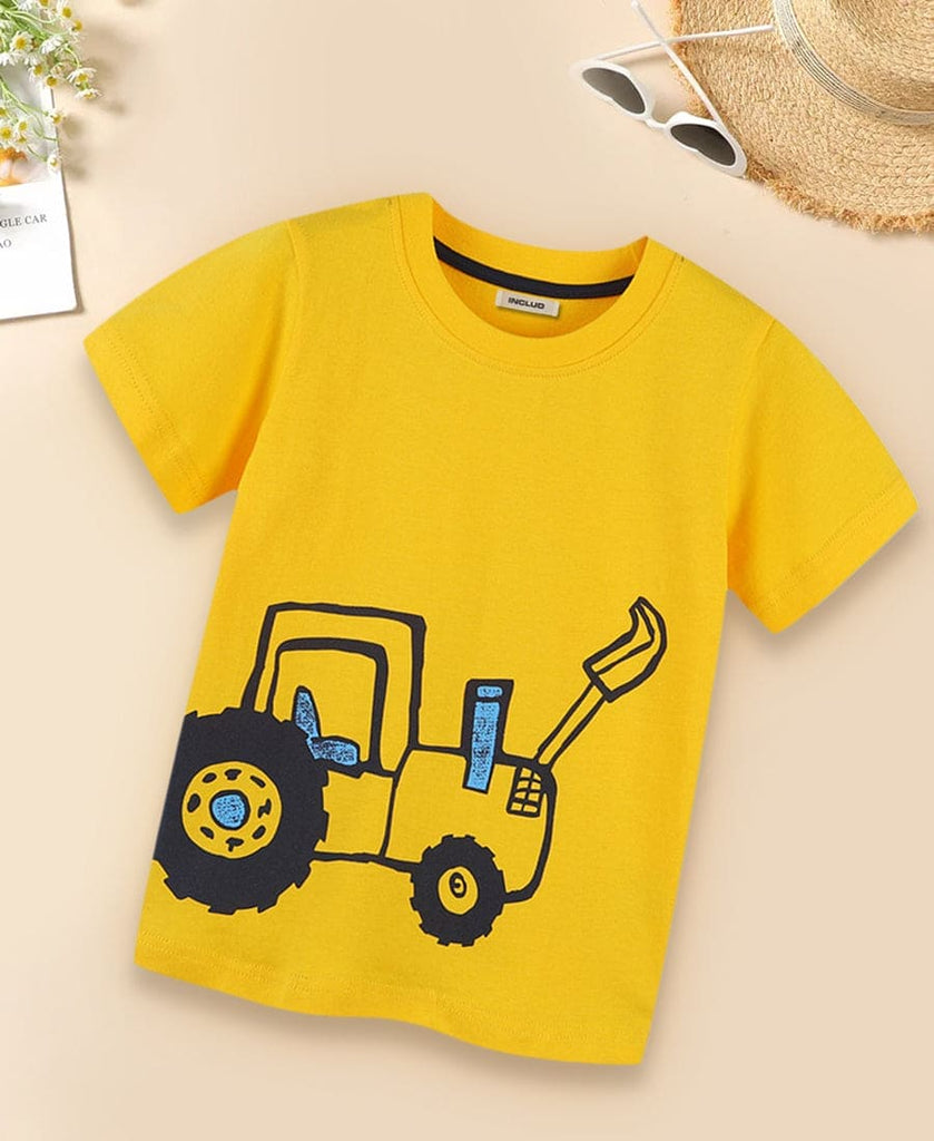 Boys Tractor Print T-Shirt