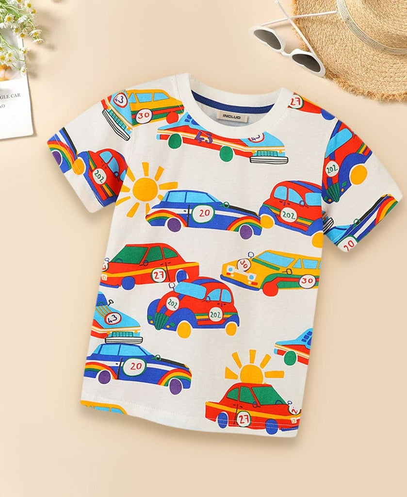 Boys Car Print T-Shirt