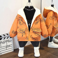 Boys Printed Hooded Fleece Jacket Coats & Jackets