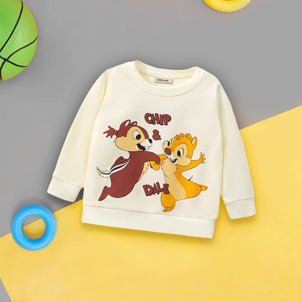 Girls Squirrel Print Full Sleeves Sweatshirt
