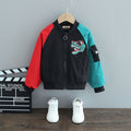 Boys Dinosaur Logo Colorblock Jacket Coats & Jackets Black 1-2 Y 