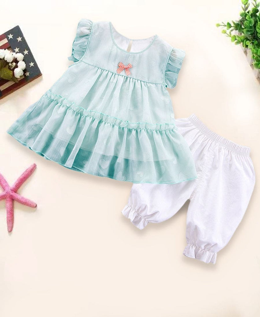 Girls Tiered Top with Shorts Set