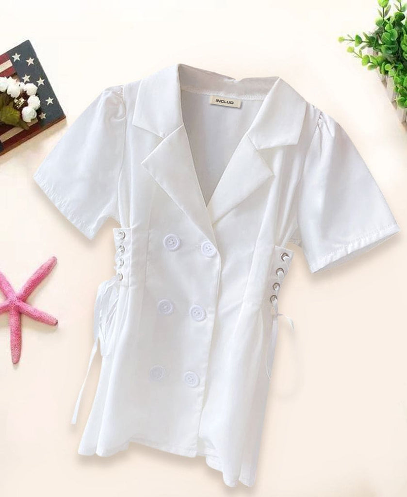 Girls Blazer Dress Casual Dresses White 2-3 Y 