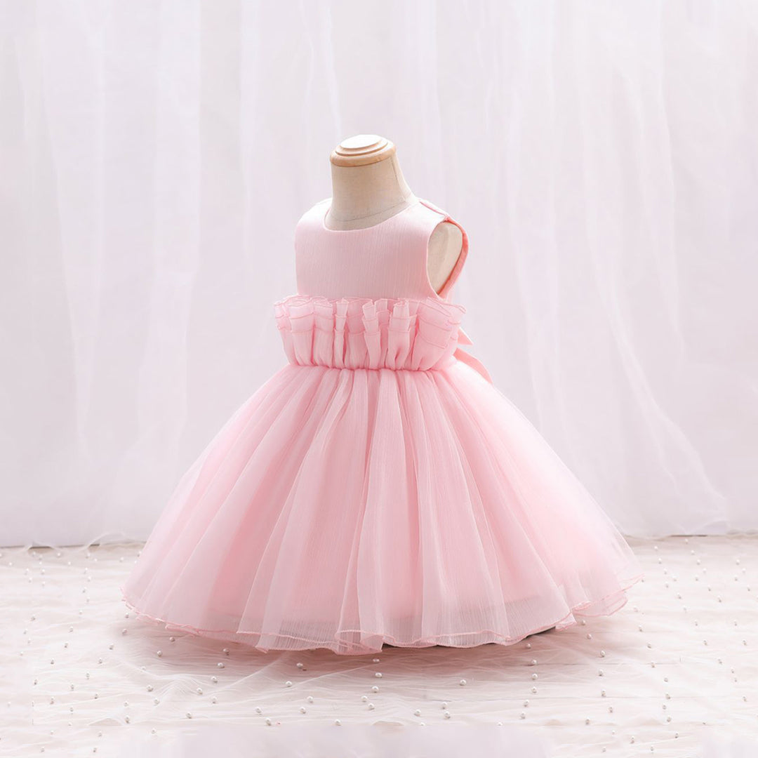 Girls Sleeveless Balloon Shape Party Dress Party Dresses   
