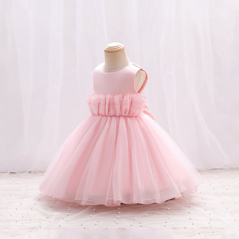 Girls Sleeveless Balloon Shape Party Dress Party Dresses   