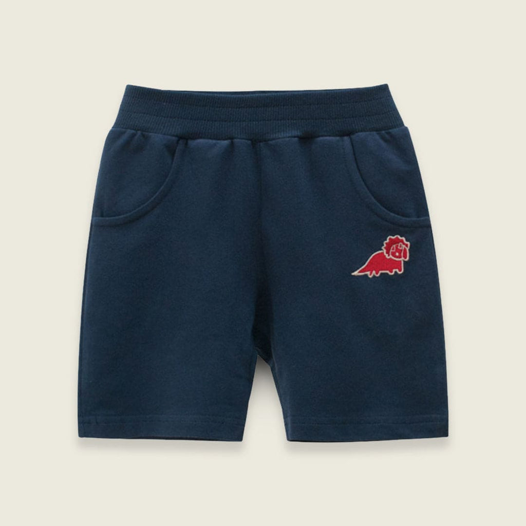 Boys All-Around Elasticated Bermuda with Dinosaur Motif Bermudas Navy 1-2 Y 