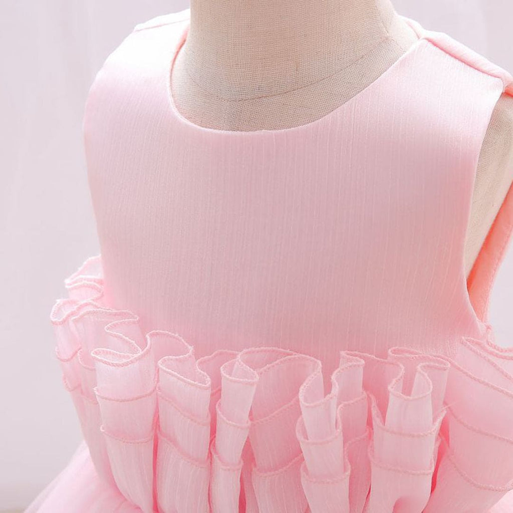 Girls Sleeveless Balloon Shape Party Dress Party Dresses   