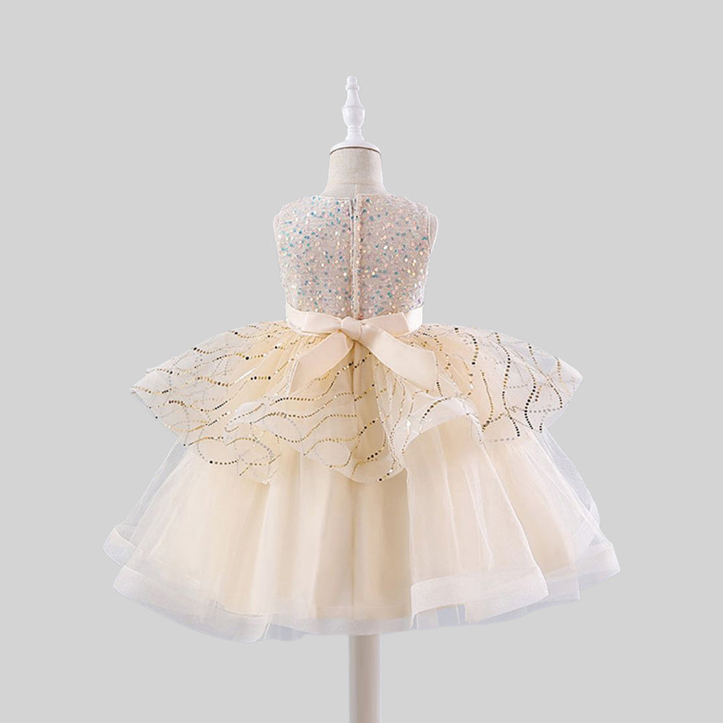Girls Sequins Embellished Fit & Flare Party Dress Party Dresses   