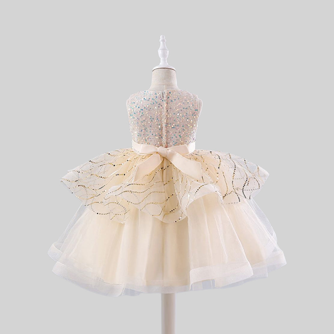 Girls Sequins Embellished Fit & Flare Party Dress Party Dresses   