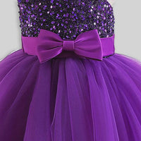 Girls Cape Sleeve Sequined Party Wear Dress Party Dresses   