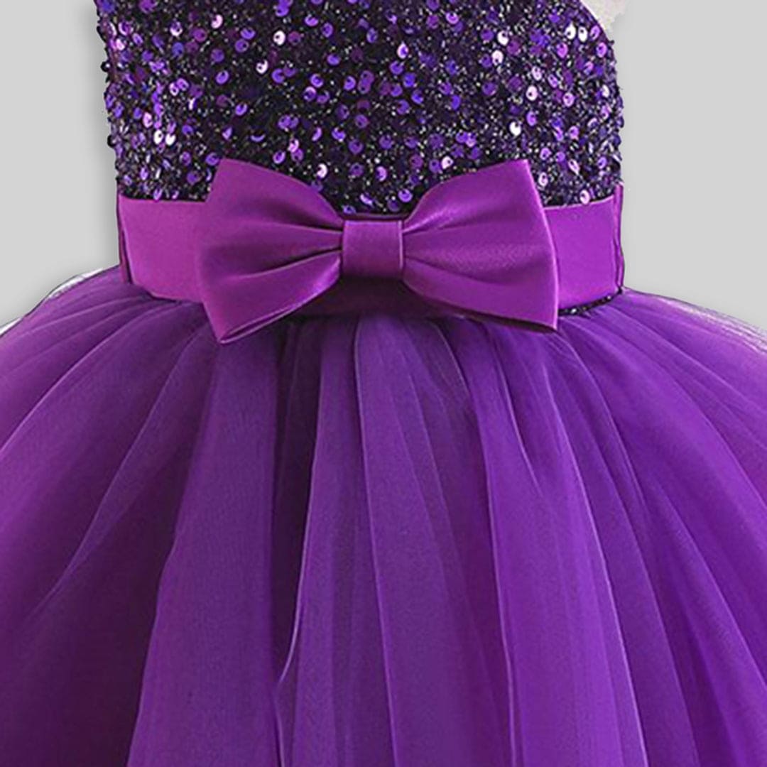Girls Cape Sleeve Sequined Party Wear Dress Party Dresses   