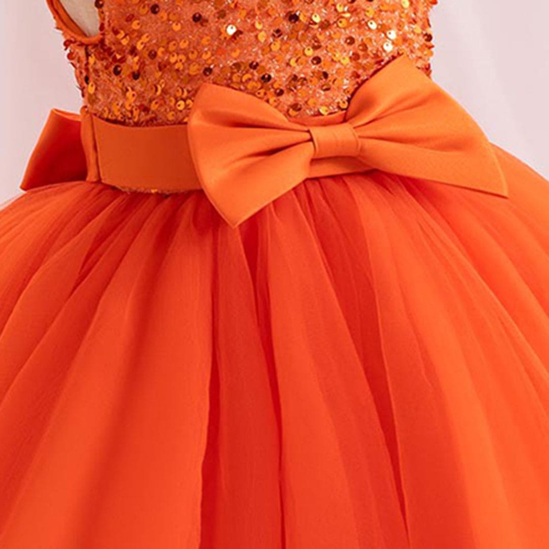 Girls Cape Sleeve Sequined Party Wear Dress Party Dresses   