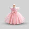 Girls Cape Sleeve Sequined Party Wear Dress Party Dresses Pink 1-2 Y 