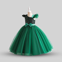 Girls Sequins Embellished Cap Sleeve Party Dress Party Dresses   