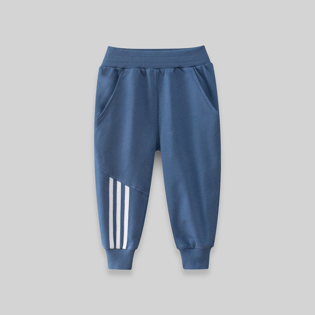 Striped Jogger with Cross Pocket Joggers Blue 1-2 Y 