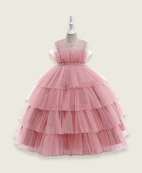 Girls Party Bouquet Gown Casual Dresses   