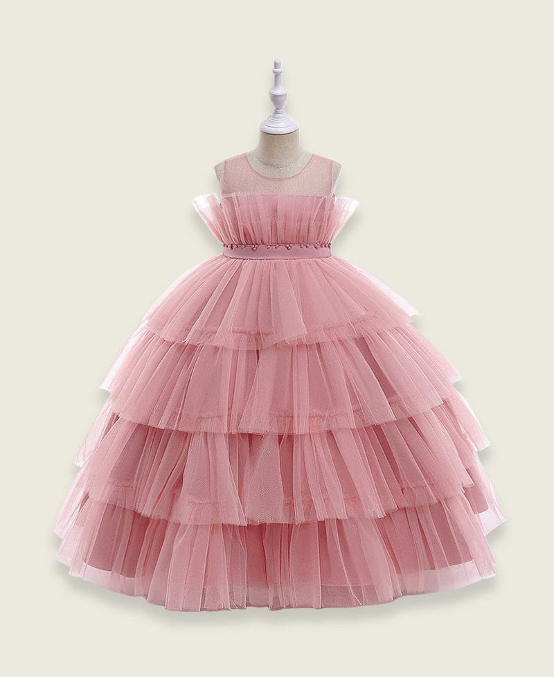 Girls Party Bouquet Gown Casual Dresses   